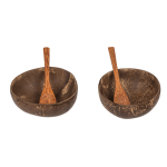 OOTB Kokosnuss-Schale 2er Set mit 2 Löffeln