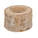 OOTB Deko-Baumstamm mit Glasteelicht-Einsatz