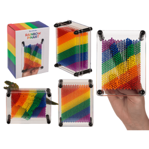 OOTB Pin Art Regenbogen Pride ca. 12 x 9 cm