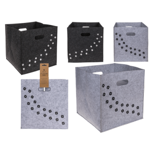 OOTB Filz-Aufbewahrungsbox Hundepfoten/Katzenpfoten
