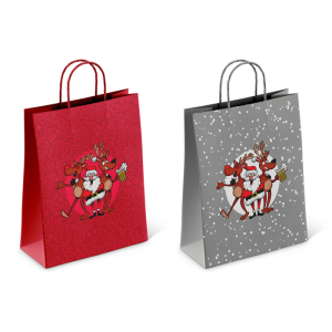 OOTB Papier-Geschenktüte Crazy Santa