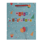 OOTB Papier-Geschenktüte Retro Christmas