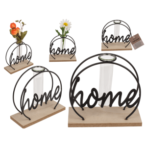 OOTB Metall-Pflanzenhalter auf Holzplatte Home