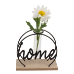Pflanzenhalter Holzplatte, Home, mit Reagenzglas ca. 13 x 5 x 13,5 cm
