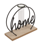 Pflanzenhalter Holzplatte, Home, mit Reagenzglas ca. 13 x 5 x 13,5 cm