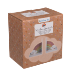 OOTB Holz-Buchstütze Regenbogen mit Wolke