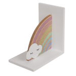 OOTB Holz-Buchstütze Regenbogen mit Wolke