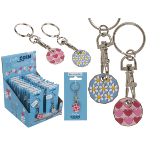 OOTB Metall-Schlüsselanhänger mit Einkaufswagenchip