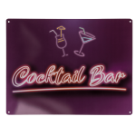 OOTB Metall-Schild Cocktail Bar ca. 30 x 40 cm