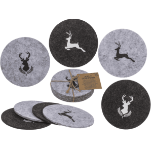 OOTB Filz-Untersetzer Hirsch D:10 cm