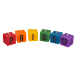 OOTB Kerzenblock mit Schrift Pride ca. 3 x 3 cm