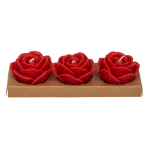 OOTB Rote Kerze Rose 3er Set