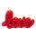 OOTB Rote Kerze Love ca. 20 x 38 x 118 cm