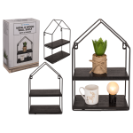 OOTB Metall-/Holz-Wandregal mit 2 Böden