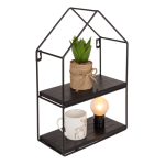 OOTB Metall-/Holz-Wandregal mit 2 Böden