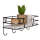 OOTB Metall-/Holz-Wandregal mit 4 Haken