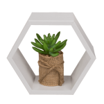 OOTB Weißes Wandregal 6-eckig 2er Set