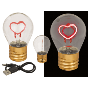 OOTB LED-Glühleuchte Herz inkl. Lithium-Akku &