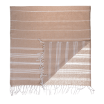 OOTB Weiß/braunes Fouta-Hamamtuch (für Sauna...