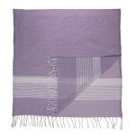 OOTB Weiß/lavendelfarbenes Fouta-Hamamtuch