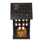 OOTB Schwarzes Metall-Deko-Haus für Teelichter