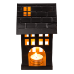 OOTB Schwarzes Metall-Deko-Haus für Teelichter