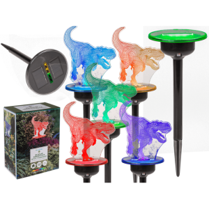 3D Solar Gartenstecker mit Farbwechsel-LED, MysticTyrannosaur, 45 cm,