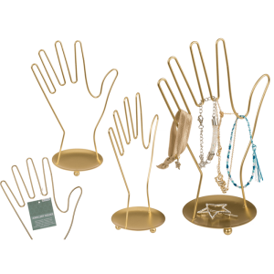 OOTB Goldener Metall-Schmuckhalter Hand ca. 16 x