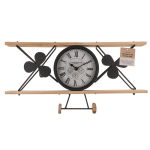 OOTB Flugzeug-Uhr Vintage Look aus schwarzem