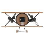 OOTB Flugzeug-Uhr Vintage Look aus schwarzem