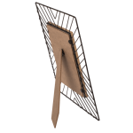 OOTB Schwarzer Metall-Bilderrahmen mit Holzdekor