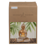 Deko-Figur, Buddha, mit Teelichthalter, ca. 13,5 x 9 x 19,5 cm,