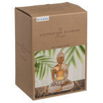 Deko-Figur, Buddha, mit Teelichthalter, ca. 13,5 x 9 x 19,5 cm,