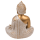 Deko-Figur, Buddha, mit Teelichthalter, ca. 13,5 x 9 x 19,5 cm,