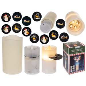 OOTB LED Projektionskerze„ Christmas 8 x 15 cm