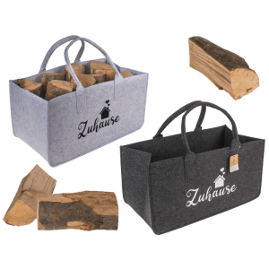 OOTB Graue Filztasche für Kaminholz Zuhause