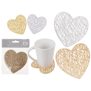 OOTB PVC Untersetzer Herz ca. 11 x 11 cm