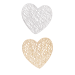 OOTB PVC Untersetzer Herz ca. 11 x 11 cm