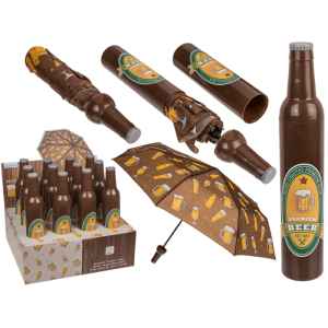 OOTB Taschen-Regenschirm Bierflasche