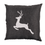 OOTB Dunkelgraues Deko-Kissen Hirsch