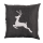 OOTB Dunkelgraues Deko-Kissen Hirsch