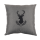 OOTB Hellgraues Deko-Kissen Hirschkopf