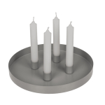 OOTB Rundes Metall-Tablett II D:25 cm mit 4