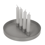 OOTB Rundes Metall-Tablett II D:25 cm mit 4