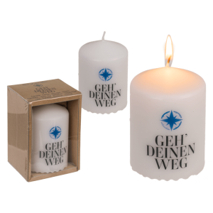 OOTB Stumpenkerze Geh Deinen Weg