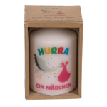 OOTB Stumpenkerze Hurra ein Mädchen