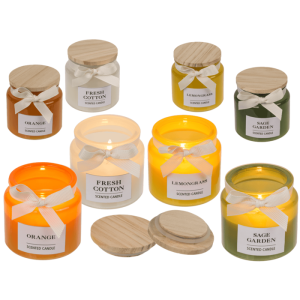 OOTB Kerze im Glas mit Holzdeckel