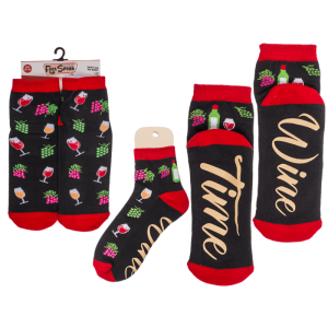 OOTB Socken mit ABS-Sohle Wine Time Einheitsgröße