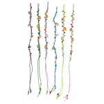 OOTB Textil-Armband mit Muscheln & Glasperlen