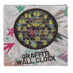 OOTB Wanduhr Graffiti 30 x 30 x 45 cm